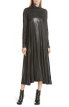 Women's Mm6 Maison Margiela Coated Turtleneck Dress - Black