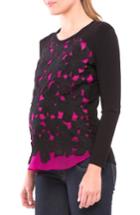 Women's Olian Floral Maternity Top - Pink