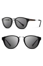 Women's Shwood 'ainsworth' 49mm Polarized Sunglasses - Black/ Silver/ Grey Polar