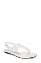 Women's Calvin Klein Shilo Clear Strap Sandal M - White