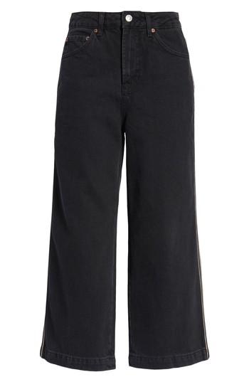 Women's Topshop Stripe Hem Crop Jeans