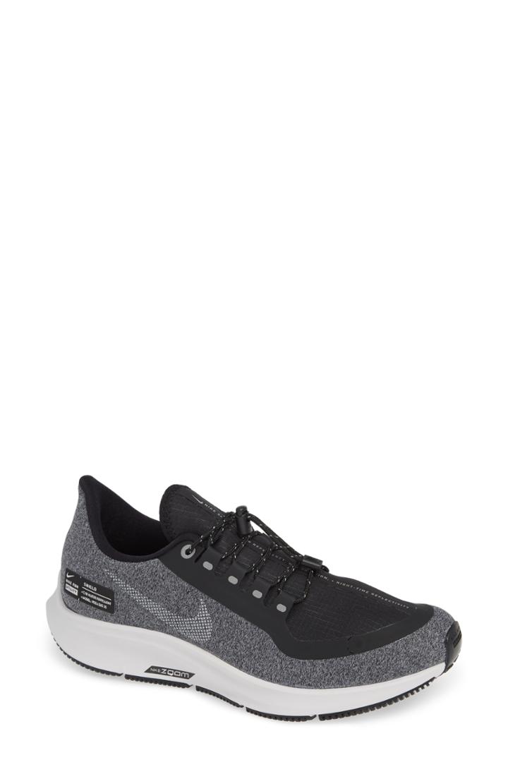 Women's Nike Air Zoom Pegasus 35 Shield Gs Water Repellent Running Shoe .5 M - Grey