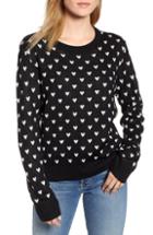 Women's & .layered Heart Sweater - Black