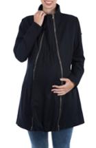 Women's Modern Eternity Convertible Maternity Coat - Black