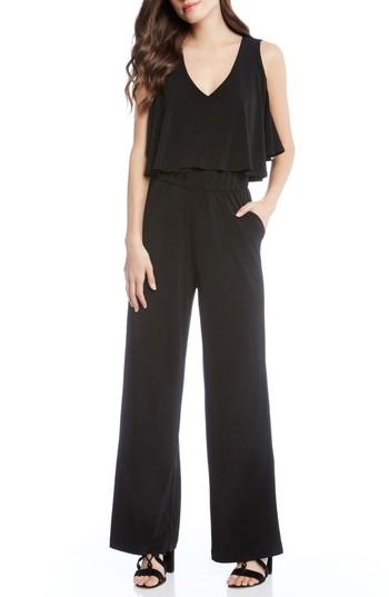 Women's Karen Kane Sleeveless Popover Jumpsuit - Black