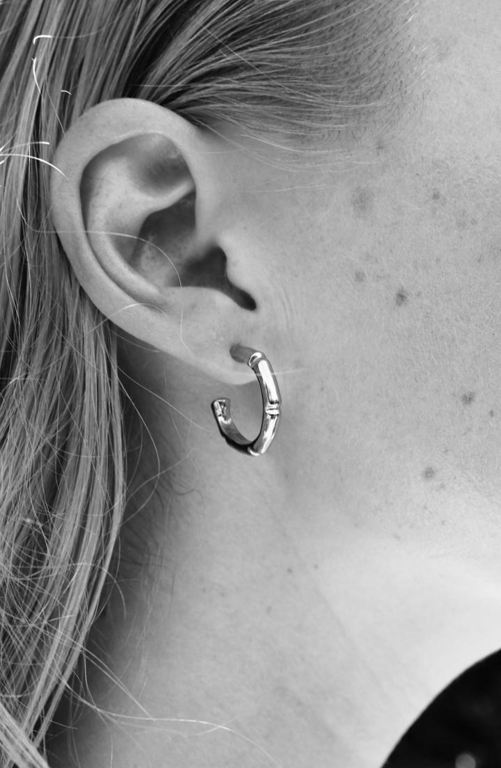 Women's Sophie Buhai Thin Bamboo Hoop Earrings