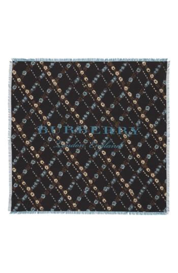 Women's Burberry Castleford Check Silk Scarf, Size - Black