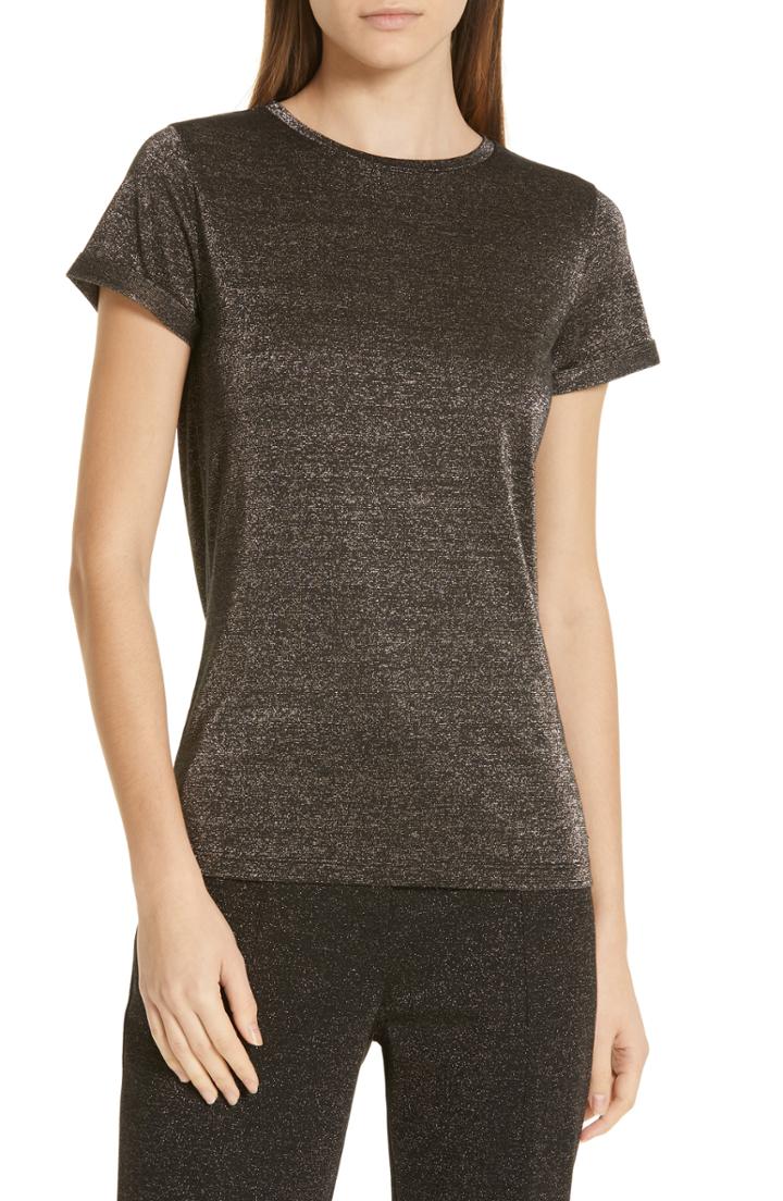 Women's Hugo Denna Metallic Tee - Black