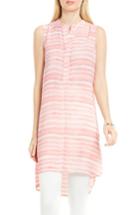 Women's Vince Camuto Stripe Henley Tunic - Coral