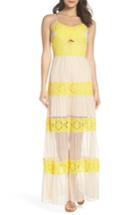 Women's Foxiedox Mia Two-tone Lace Gown - Yellow