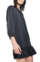 Women's Topshop Ruffle Hem Tunic Us (fits Like 0) - Black