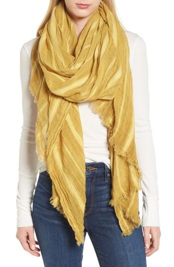 Women's Treasure & Bond Solid Ribbed Wrap Scarf, Size - Yellow