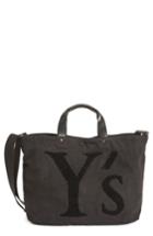 Ys By Yohji Yamamoto Embroidered Canvas Tote Bag - Black
