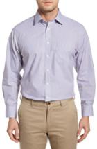 Men's Nordstrom Men's Shop Traditional Fit No-iron Check Dress Shirt 32/33 - Burgundy