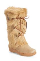 Women's Pajar Davos Genuine Goat Fur Boot -5.5us / 36eu - Beige
