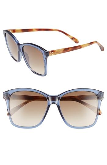 Women's Givenchy 55mm Gradient Square Sunglasses - Blue