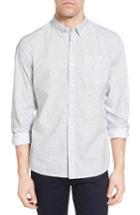Men's Nordstrom Men's Shop Slim Fit Print Sport Shirt - White