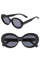 Women's Quay Australia Mess Around 52mm Oval Sunglasses - Black/ Smoke