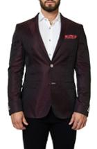 Men's Maceoo Elegance Jacquard Sport Coat (m) - Red
