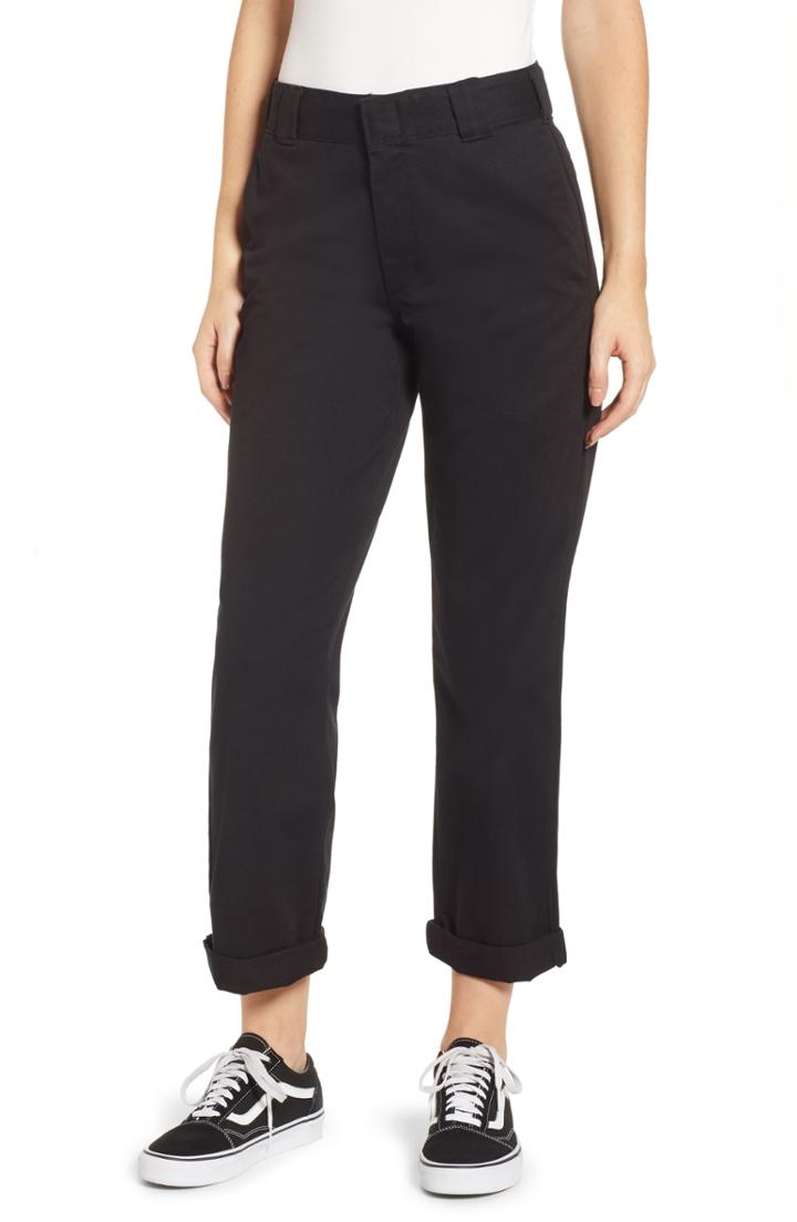 Women's Dickies Crop Work Pants - Black