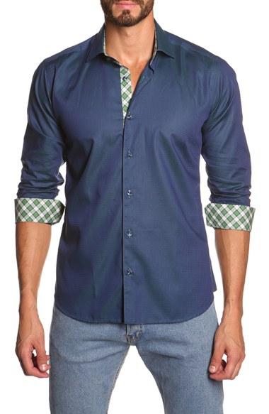 Men's Jared Lang Trim Fit Sport Shirt - Blue/green