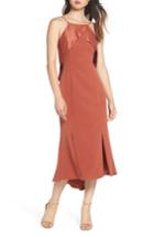 Women's Harlyn Ruffle Back Halter Midi Dress - Orange