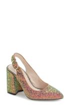 Women's Shellys London 'chester' Slingback Glitter Pump Eu - Metallic