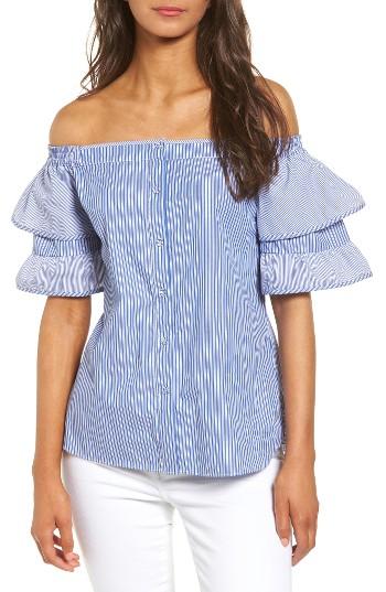 Women's Parker Julia Off The Shoulder Blouse - Blue