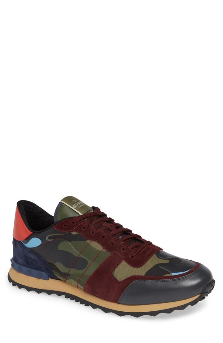 Men's Valentino Garavani Camo Rockrunner Sneaker Us / 44eu - Red