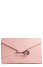 Women's Alexander Mcqueen Pin Calfskin Wallet On A Chain - Pink