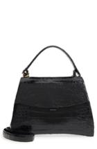 Nancy Gonzalez Genuine Crocodile Top Handle Bag - Black