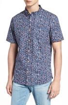 Men's 7 Diamonds Memories Slim Fit Short Sleeve Sport Shirt, Size - Blue