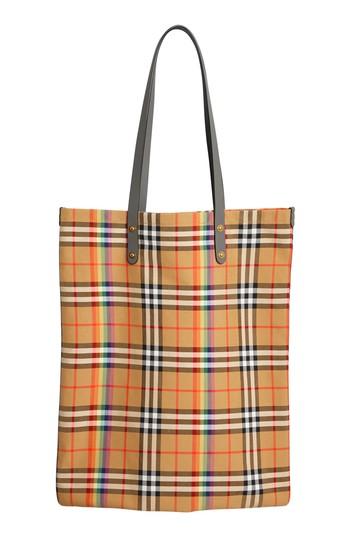 Burberry Large Check Canvas Shopper - Grey