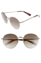 Women's Longchamp 56mm Round Sunglasses - Gold