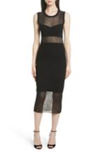 Women's Elizabeth And James Jasmine Sheer Panel Body-con Dress - Black