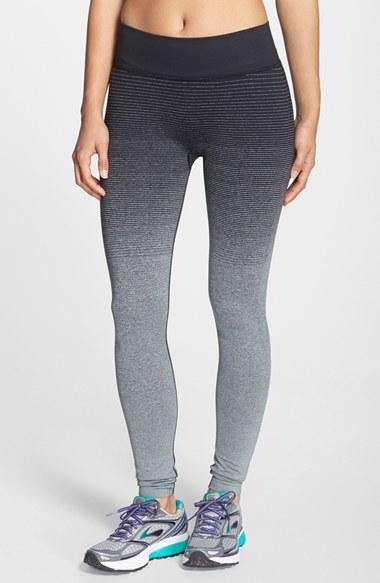 Women's Brooks 'streaker' Ombre Running Tights - Grey