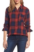 Women's Treasure & Bond Classic Plaid Shirt, Size - Red