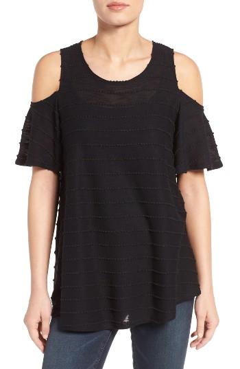 Women's Bobeau Textured Cold Shoulder Top