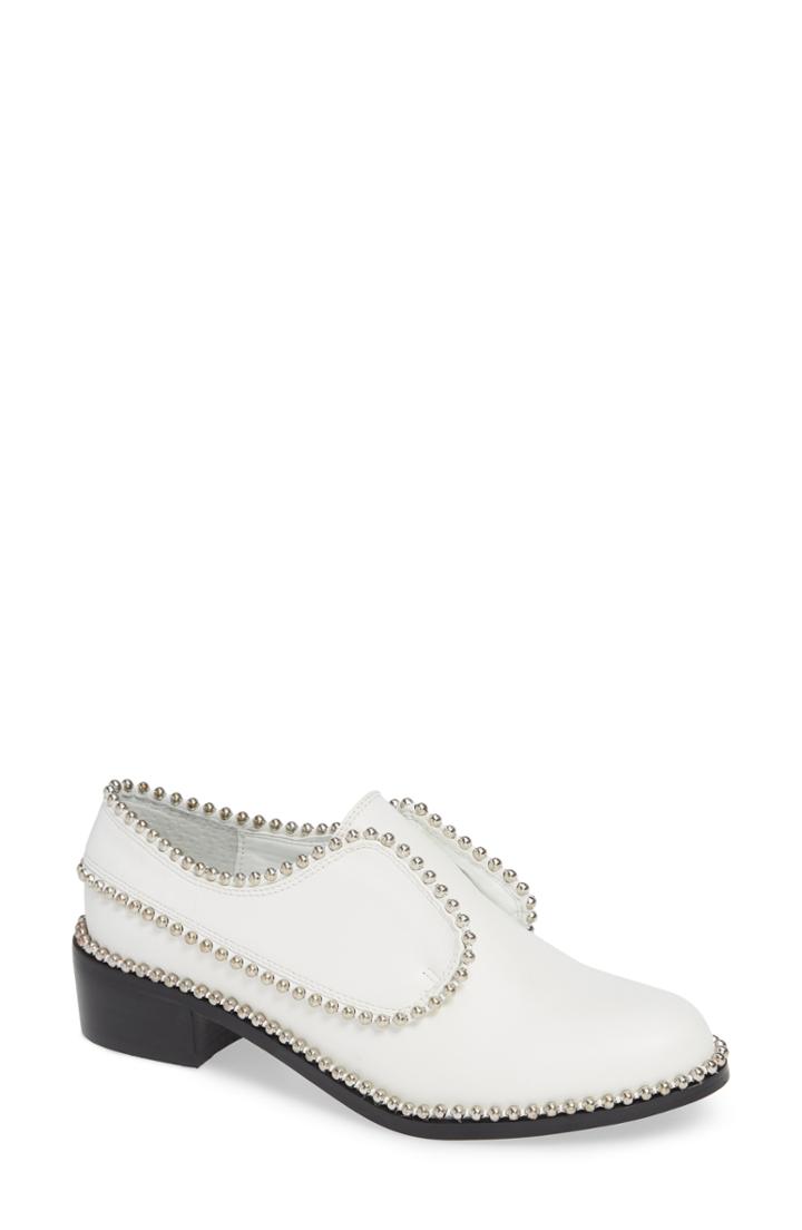 Women's Matisse Alexa Beaded Laceless Derby .5 M - White