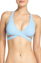 Women's Lucky Brand Sucker For Pretty Faux Wrap Bikini Top