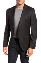 Men's Boss Johnstons Cyl Classic Fit Solid Wool Sport Coat R - Black