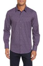 Men's Zachary Prell Cristobal Slim Fit Print Sport Shirt, Size - Purple