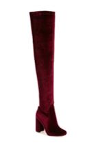Women's Jeffrey Campbell Perouze 2 Thigh High Stretch Boot M - Burgundy