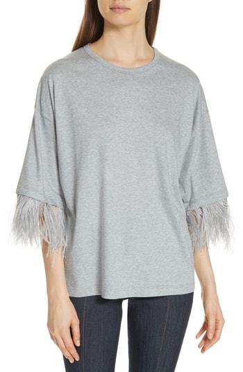 Women's N Degree21 Feather Sleeve Tee Us / 36 It - Grey