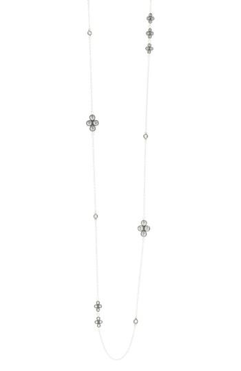 Women's Freida Rothman Industrial Finish Long Station Necklace