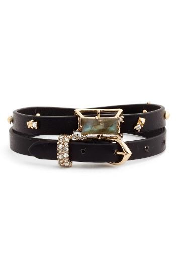 Women's Alexis Bittar Geo Leather Wrap Bracelet
