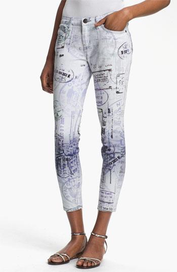Mary Katrantzou Current/elliott 'the Printed Stiletto' Jeans