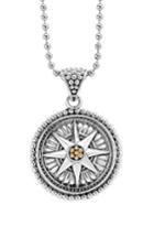 Women's Lagos Signature Caviar Compass Pendant Necklace
