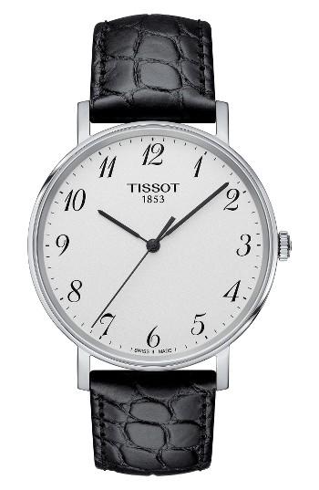 Men's Tissot Everytime Leather Strap Watch, 38mm