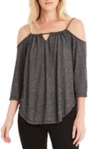Women's Michael Stars Switchable Off The Shoulder Top, Size - Black